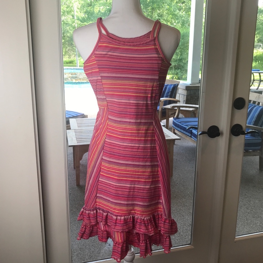 Tea Collection Striped hi-lo ruffle dress